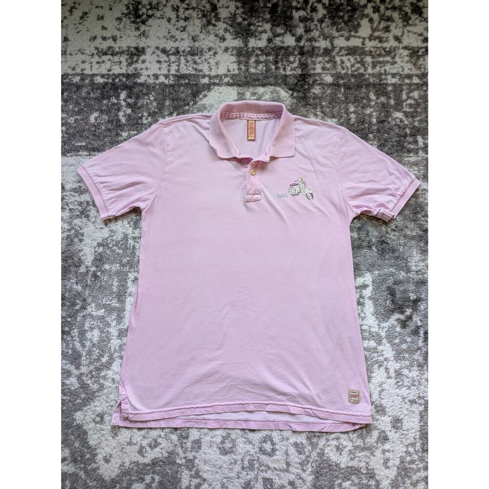 BOB The Original Polo Shirt Moped, Pink - US Men's Medium - Made In Italy